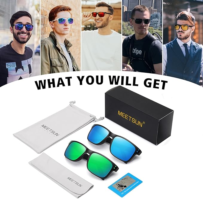 MEETSUN Polarized Sunglasses for Men Women Sports Driving Fishing Glasses UV400 Protection