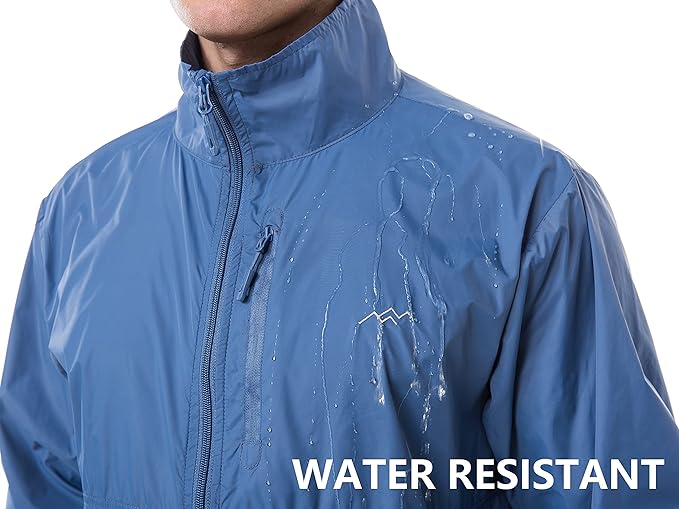 TRAILSIDE SUPPLY CO. Mens Windbreaker Jackets Lightweight Packable Jacket,Windproof and Dustproof