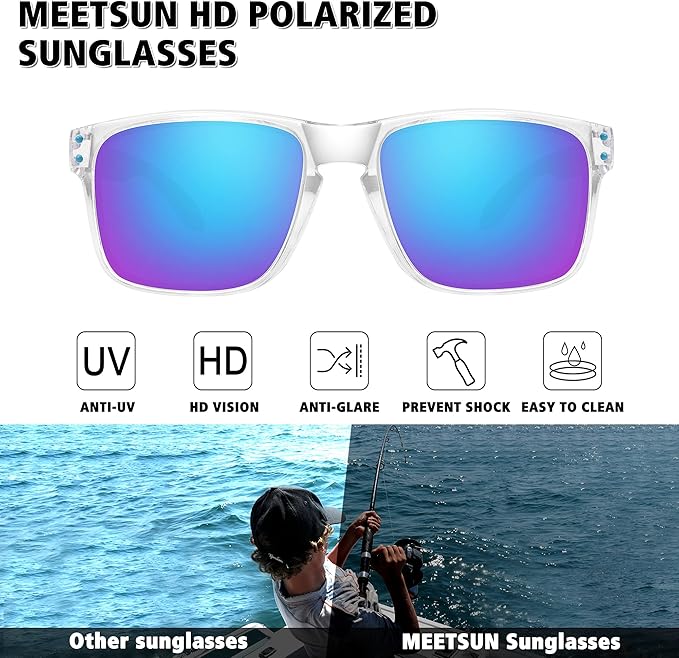 MEETSUN Polarized Sunglasses for Men Women Sports Driving Fishing Glasses UV400 Protection