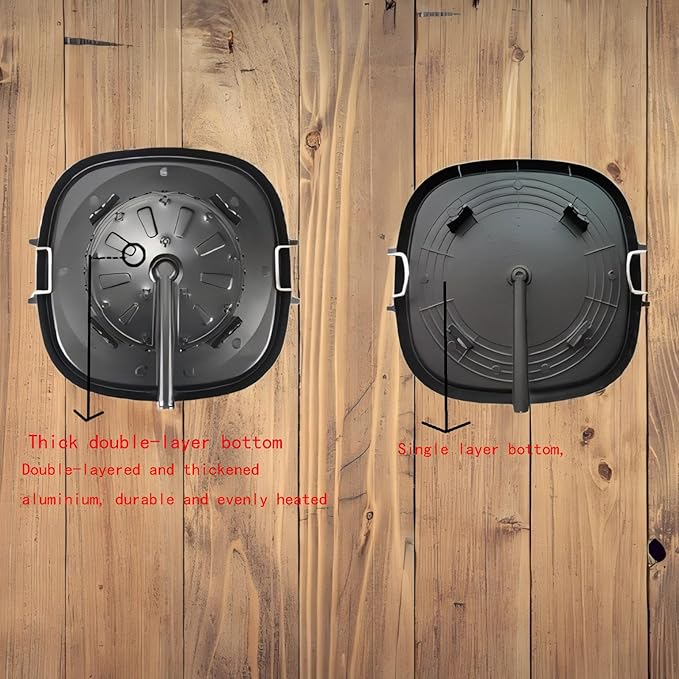 Korean Style Square Grill Pan with Maifan Coated Surface,Non-stick Smokeless Barbecue Stovetop Plate for Indoor Outdoor BBQ 32x32cm/12.5x12.5in