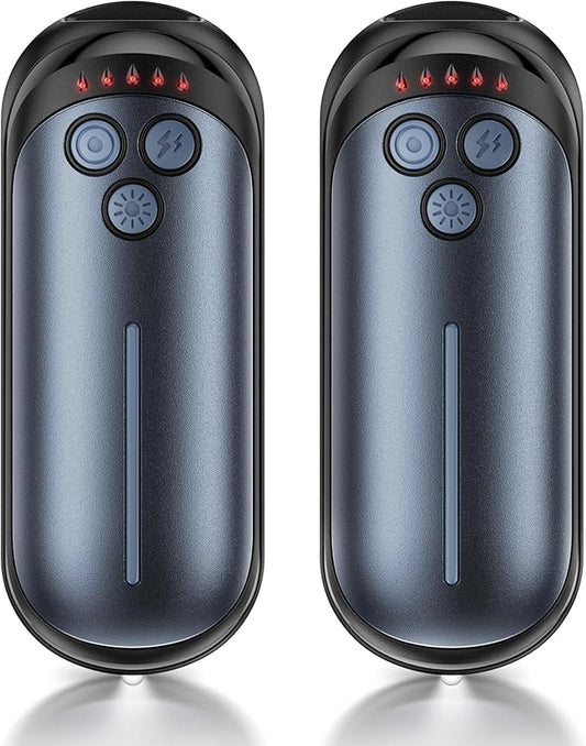 Rechargeable Hand Warmers 2 Pack, 6000mAh Electric Hand Warmer Rechargeable, 2 in 1 Portable Hand Warmers with AI Smart Chips, Outdoor, Hunting, Camping for Family for Christmas