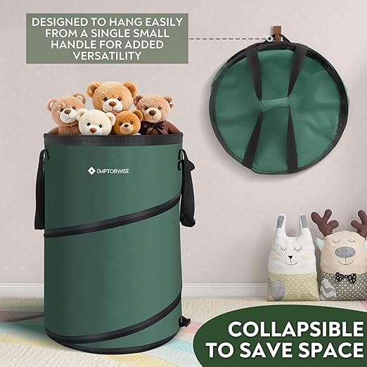 2-Pack Collapsible Pop up Trash Cans, Camping and RV Accessories for Inside & Outside, Camper Gear, Tent Essentials, Recycle Can, Travel & Trailer Must-Haves, Garbage Bin and Cool Stuff
