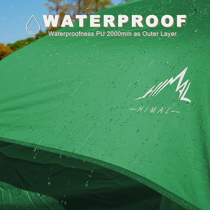 Tents for Camping, Waterproof 10 Person Family Tent with Double Layer & 4 Large Mesh Windows, Weather Resistant Easy Setup 2 Room Big Tent for Music Festival, Parties, 18 X 9 X 6.8Ft