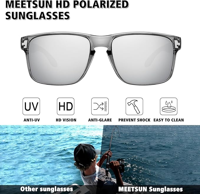 MEETSUN Polarized Sunglasses for Men Women Sports Driving Fishing Glasses UV400 Protection