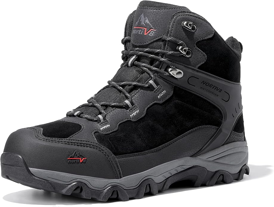 NORTIV 8 Men's Waterproof Hiking Boots Outdoor Mid Trekking Lightweight Mountaineering Shoes Paladin