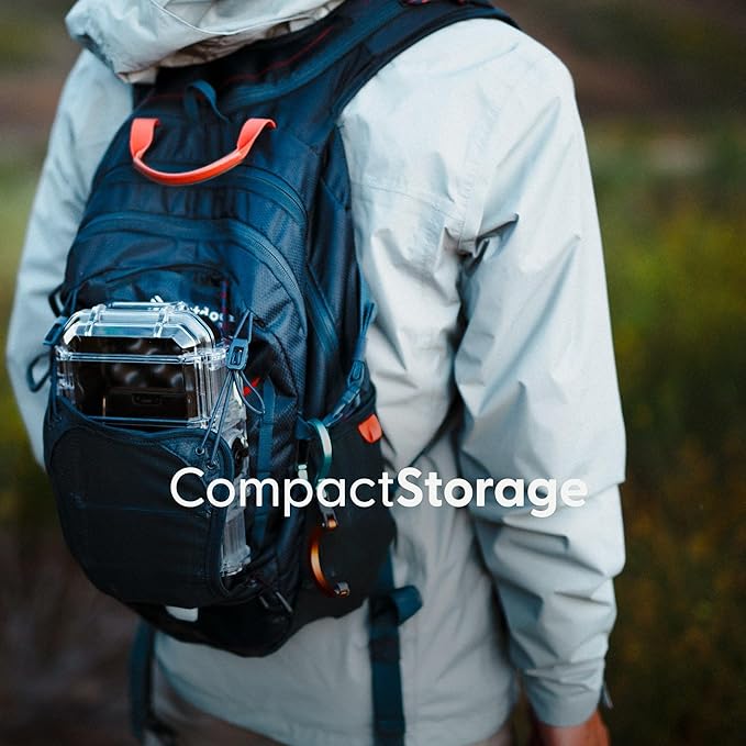 Evergreen ToughBox Tech Organizer – For Camera, Cables, Hard Drives, Compatible with GoPro etc. (Large, Rubber Boot, Orange)