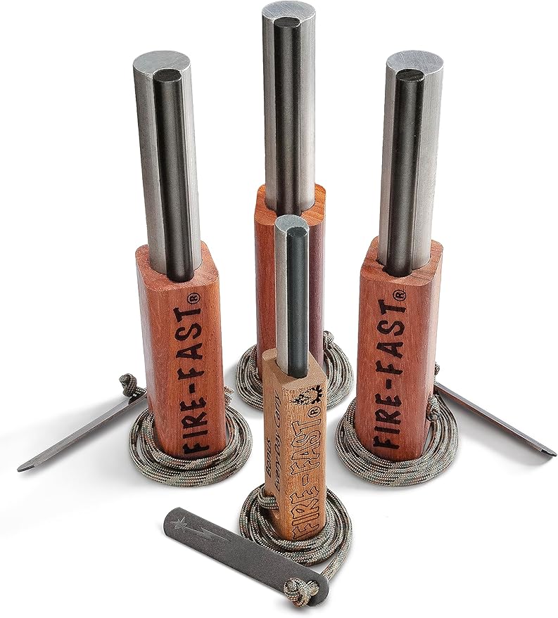 Fire-Fast Trekker. Best Emergency Waterproof Survival Fire Starter. Magnesium and Euro Fire Steel Ferro Rod. Compact Durable Tool for Bushcraft, Camping, Backpacking, Hiking, Hunting, or Bug Out Bag