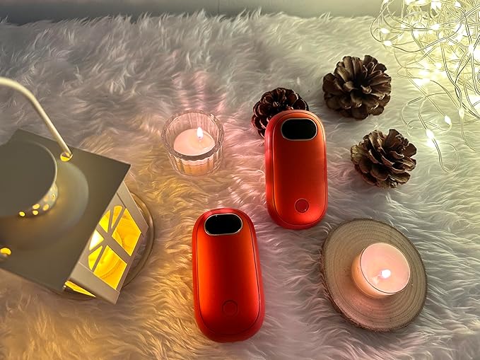 Hand Warmers Rechargeable - Electric Hand Warmers Rechargeable 2 Pack Heat Up to 131℉ with 18Hrs Warmth, Electronic Portable Pocket Heater for Golf Raynauds Camping, Gifts for Women Man