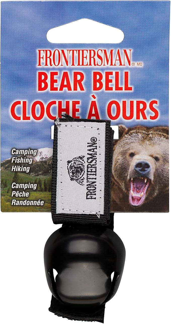 SABRE Frontiersman Bear Bell, Magnetic Silencer, Durable Hook and Loop Strap Attachment, Helps To Prevent Startling Bears While Hiking