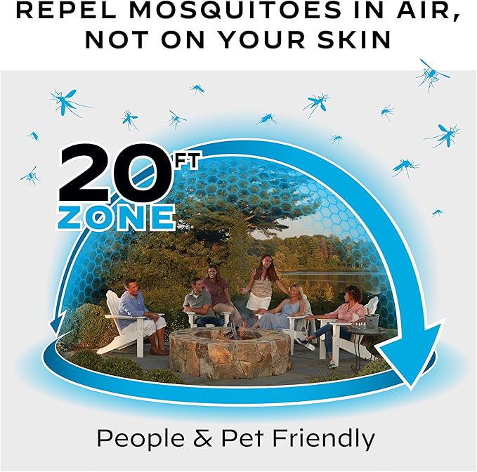 Thermacell Mosquito Repellent Rechargeable Adventure EX-Series EX90; Patio Shield with 9-Hour Battery, Includes 12-Hour Refill, Rubber Armor & Carabiner; Scent Free Bug Spray Alternative