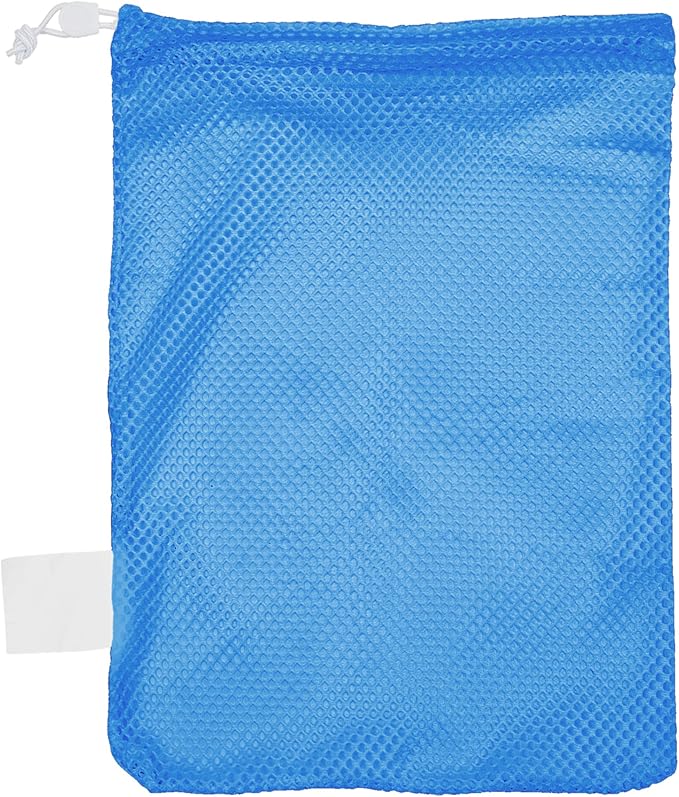 Champion Sports Mesh Equipment Bag – Heavy-Duty Nylon Drawstring Bag with Lock & ID Tag, Breathable Storage Sack for Balls, Swim Gear, Laundry & Toys, Multiple Sizes & Colors