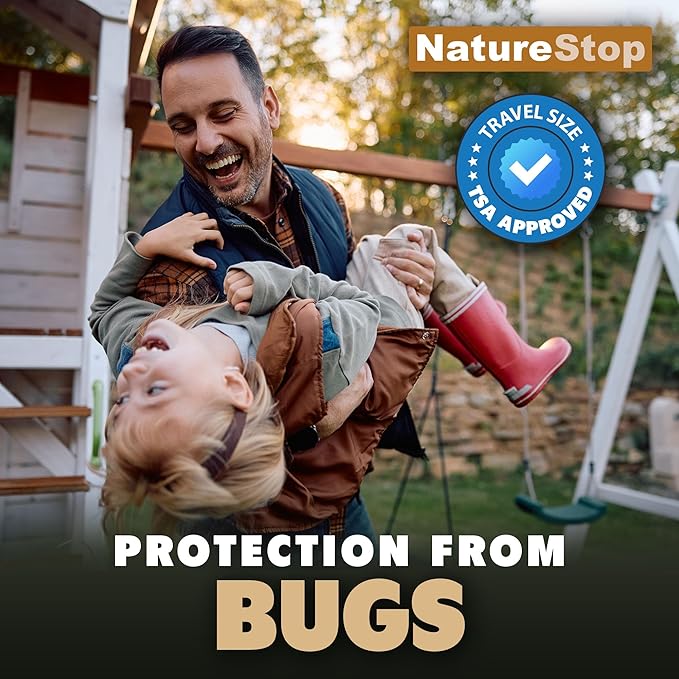Eco-Friendly Bug Spray, DEET-Free Insect Repellent for Skin & Travel Use, 3 oz (90mL)
