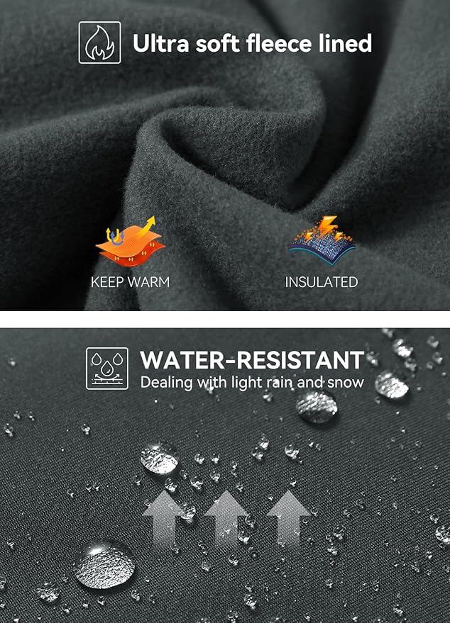 baleaf Women's Fleece Lined Leggings Water Resistant Thermal Winter Warm Tights High Waisted with Pockets Running Gear