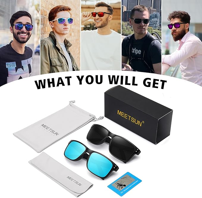 MEETSUN Polarized Sunglasses for Men Women Sports Driving Fishing Glasses UV400 Protection