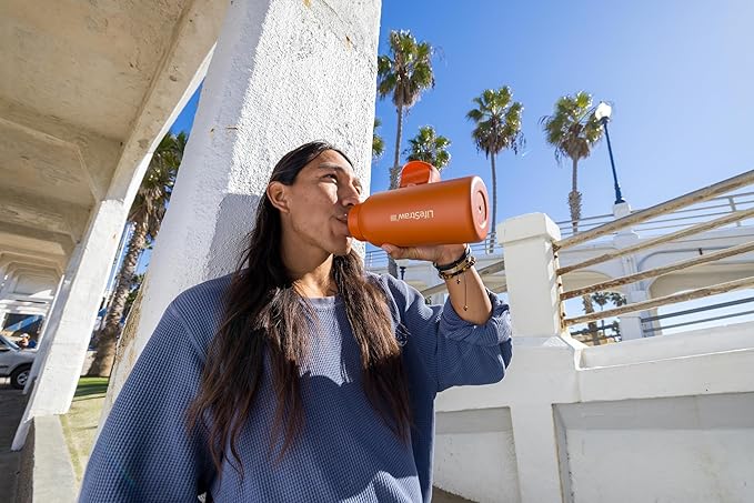 LifeStraw Go Series – Insulated Stainless Steel Water Filter Bottle for Travel and Everyday Use, Removes Bacteria, Parasites and Microplastics, Improves Taste, 1L Orchid Pink