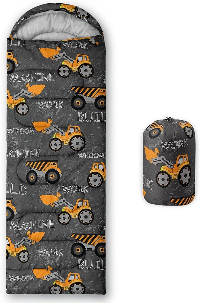 Kids Sleeping Bag for Boys Girls,Checkerboard Cat Print-Lightweight Warm Portable Outdoor Indoor-Waterproof Cold Weather Resistant Sleeping Bag for Camping Hiking