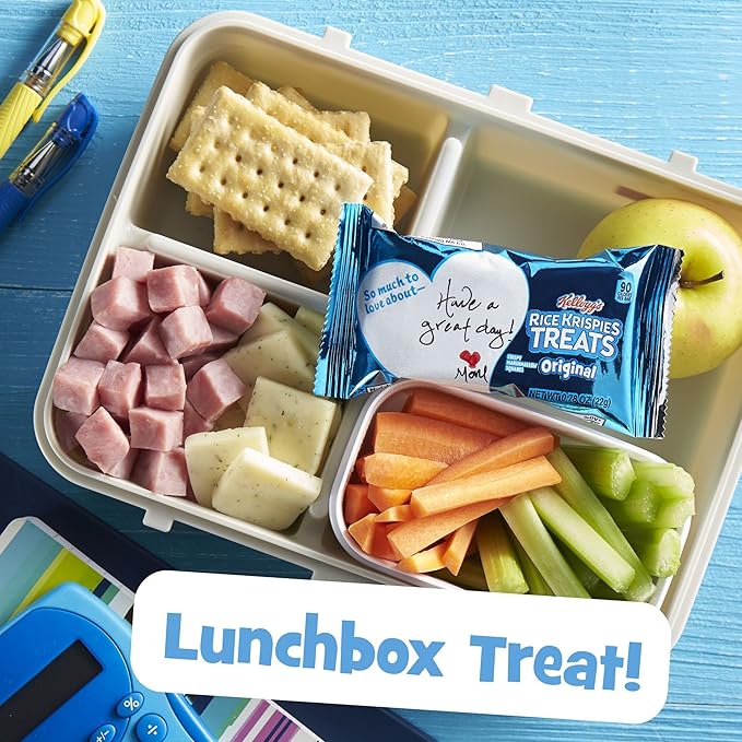 Rice Krispies Treats Crispy Marshmallow Squares, Kids Snacks, Snack Bars, Original (54 Bars) (Pack of 2)