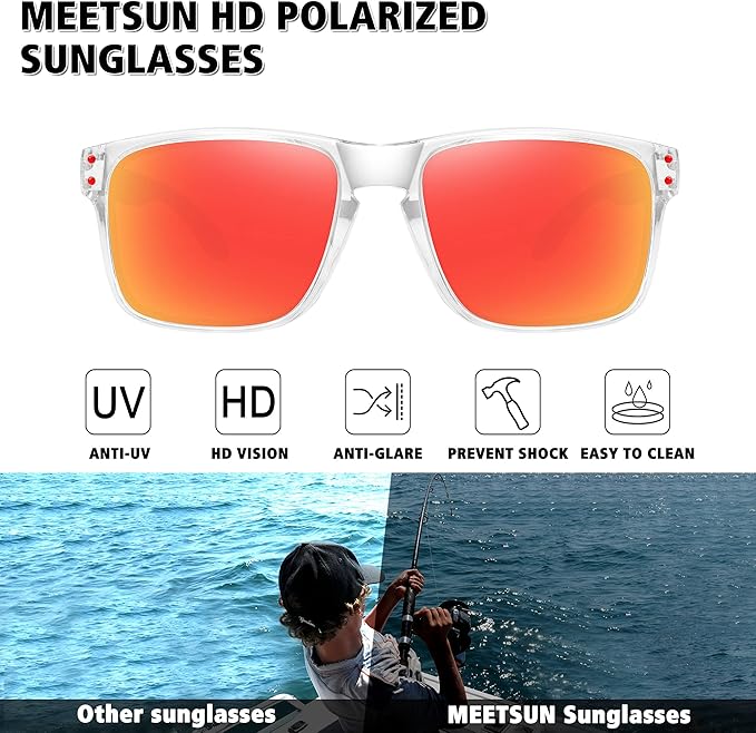 MEETSUN Polarized Sunglasses for Men Women Sports Driving Fishing Glasses UV400 Protection