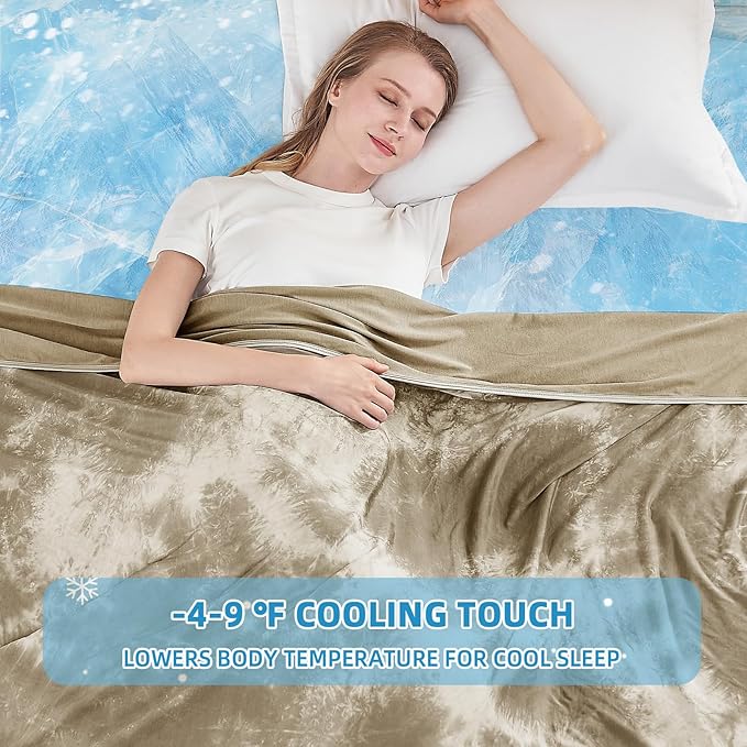 inhand Cooling Blanket Twin Size (60"x80"), Cooling Blankets for Hot Sleepers, Absorbs Heat to Keep Adults Cool for Summer Nights Sweats, Thin Cold Lightweight Blanket for Couch Bed, All Season Use