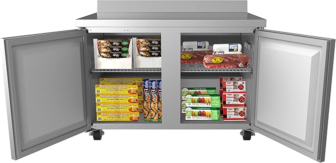 KoolMore FWT-2D-12C Commercial, Freezer Double Door, Stainless Steel