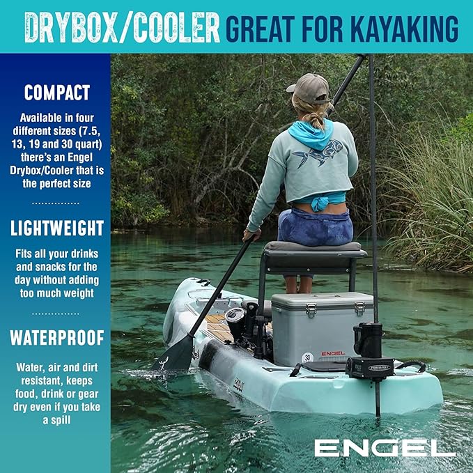 Engel 19qt Leak-Proof, Air Tight, Drybox Cooler and Small Hard Shell Lunchbox for Men and Women