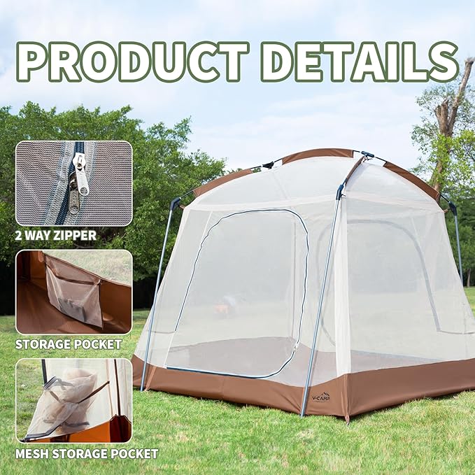 Tents for Camping 4 Person Tents Waterproof Easy Setup, Double Layer Family Camping Tent, Cabin Tents for Outdoor Hiking