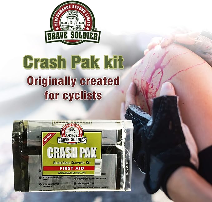 Cyclist First Aid Kit – Antiseptic Healing Ointment, Bandages, Pain Relief for Road Rash, Cuts, Scrapes and Burns