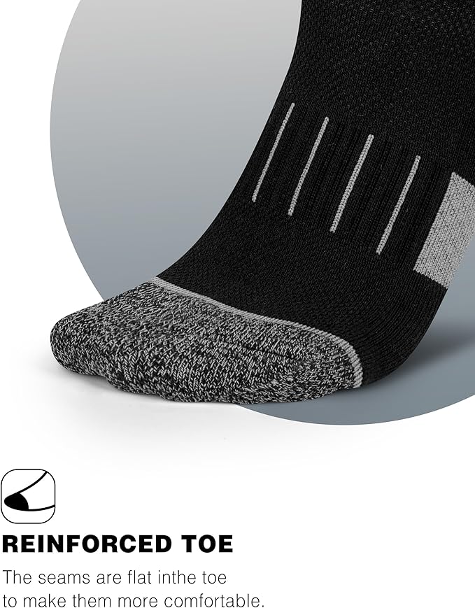 Crew Socks for Women,Athletic Hiking Running Compression Socks with Cushioned Support 3-6 Pairs