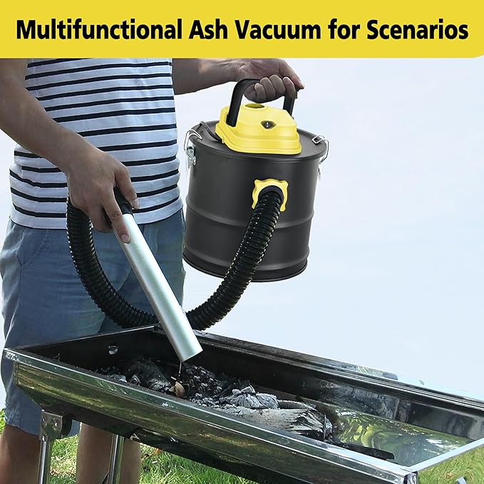 Ash Vacuum Cleaner, Pellet Stove Vacuum Cleaner with Blower Function, 800W Powerful Suction 2.6 Gallon All-in-One Ash Vacuum for Fireplaces, Pellet Stoves