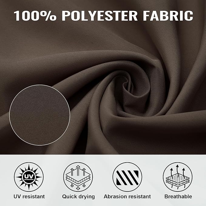 COWVIE 4-Panel 12' x 14' Gazebo Replacement Curtains, Patio Privacy Sidewalls with Double Zipper, Replacement for Outdoor Gazebo Canopy (Curtain Only)