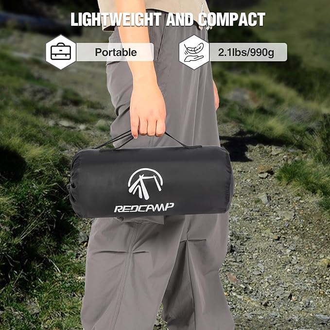 REDCAMP Large Waterproof Stadium Blanket for Cold Weather, Soft Warm Fleece Camping Blanket Windproof for Outdoor Sports, 71"x59" Dark Blue/Grey