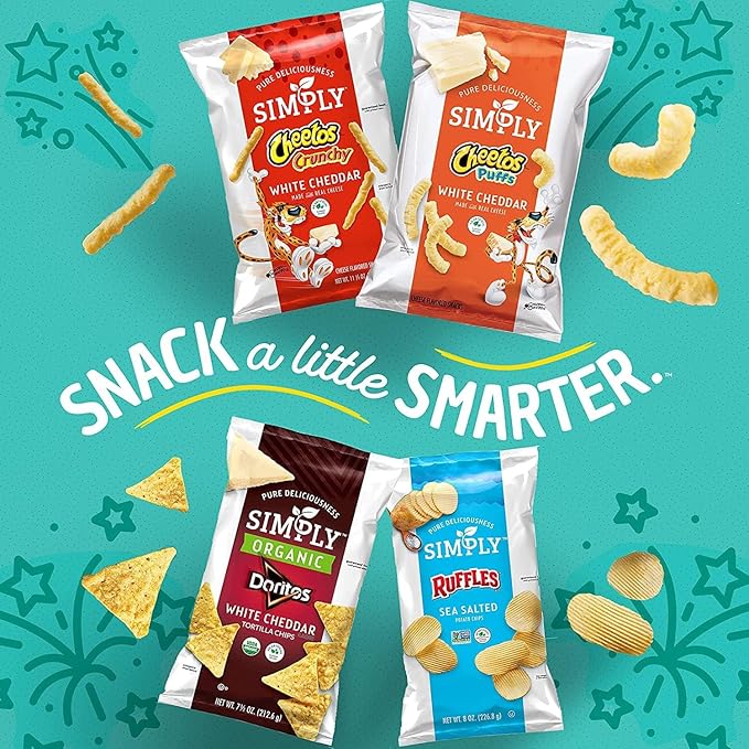 Frito Lay White Cheddar Snacks Favorites Variety Pack (Pack of 36)