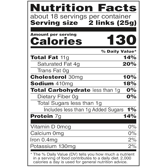 Duke's Pork Original Smoked Shorty Sausages, 7g Protein Per Serving, 16 oz.