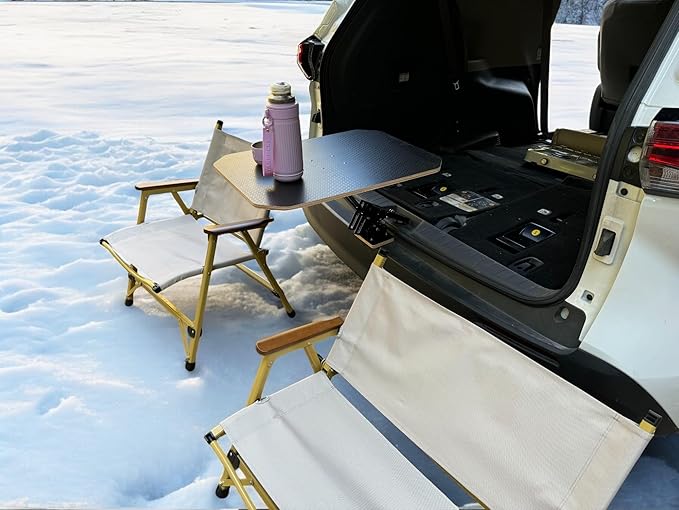 Portable Car Tailgate Table for Camping, SUVs, Vans | Folding Outdoor Vehicle Table for Road Trips, Tailgating, Work, & On-The-Go