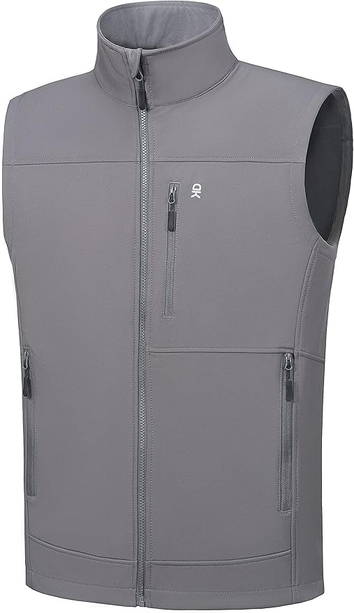 Little Donkey Andy Men's Golf Vest Warm Fleece Lining Hiking Vests Zip Up Sleeveless Outerwear Jacket