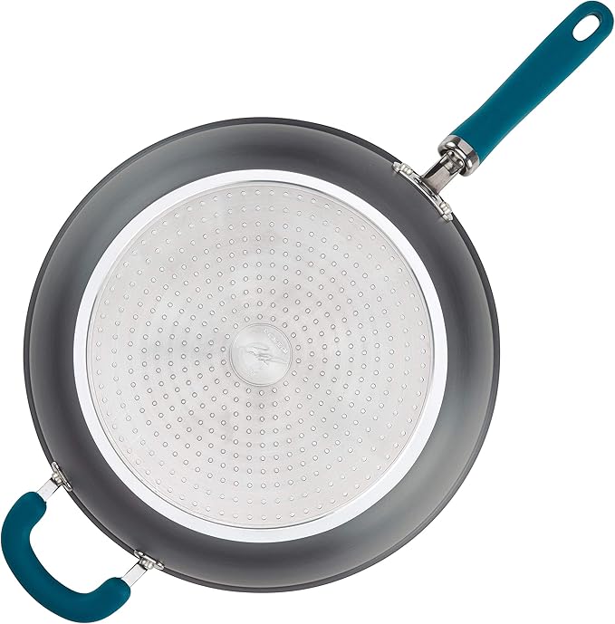Rachael Ray Create Delicious Deep Hard Anodized Nonstick Frying Pan / Fry Pan / Hard Anodized Skillet - 12.5 Inch, Gray