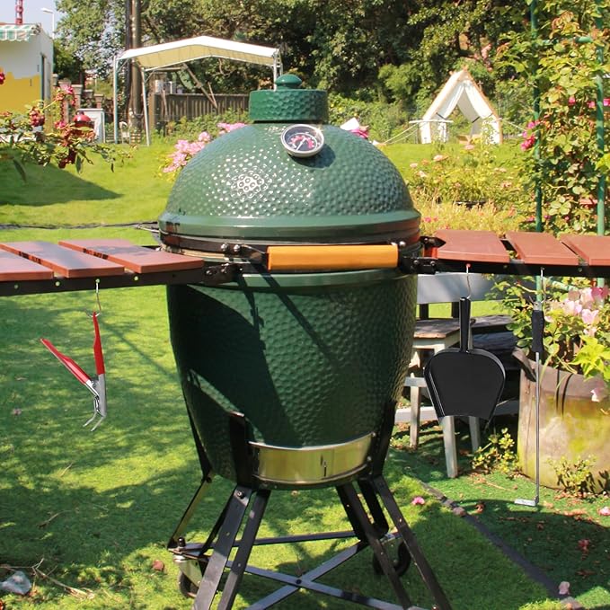 OLAMO Ash Tool Set for Big Green Color Egg,Kamado Grill Cleaning Tools Ash Tool Poker ,Charcoal Grill Accessories