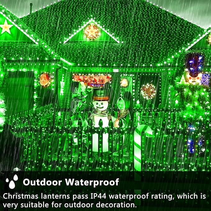 XURISEN 200FT Super Long String Lights, 500 LED 8 Modes & Memory Timer Plug in Twinkle Fairy Lights Decor for Home Xmas Party Wedding