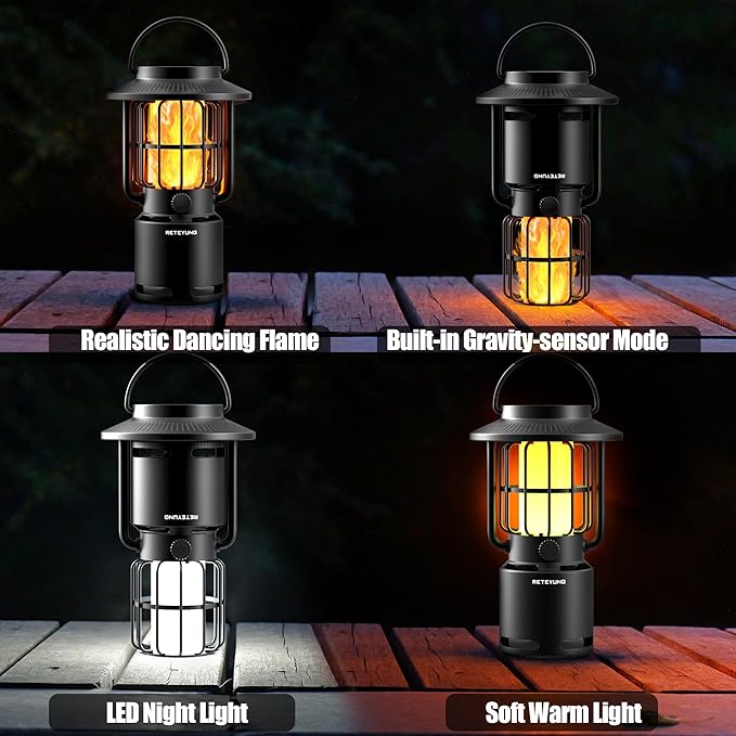Outdoor Speakers Bluetooth Waterproof Patio,Wireless Portable LED Flame Light Speaker with Torch Atmosphere Lights for Patio/Yard/Party/Camping Black,Gifts for Men Women Dads Moms