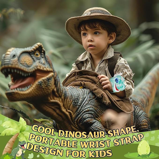Walkie Talkies for Kids 2 Packs, Kids Toys for Boys Girls Aged 3 to 8 Years Old for Outdoor Adventure, Camping, Halloween, Christmas, Birthday Gifts (Blue, Dinosaur)
