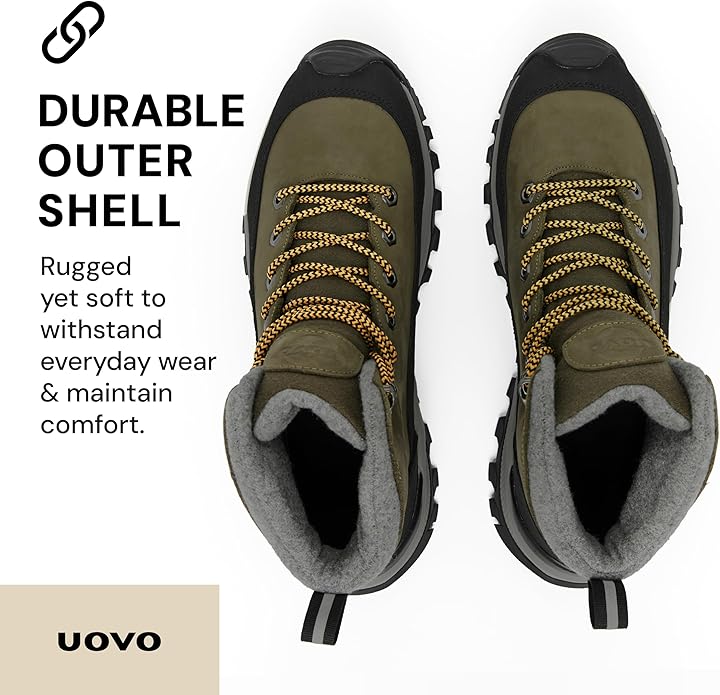 UOVO Men’s Winter Boot, Waterproof Leather