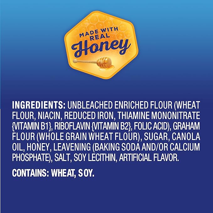 Honey Maid Lil' Squares Honey Graham Crackers, Bulk Lunch Snacks, 72 - 1.06 oz Snack Packs