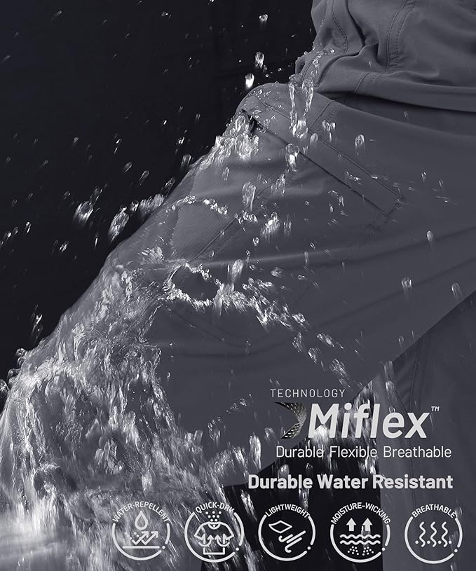 MIER Women's Quick Dry Cargo Pants Lightweight Tactical Hiking Pants with 6 Pockets, Stretchy and Water-Resistant