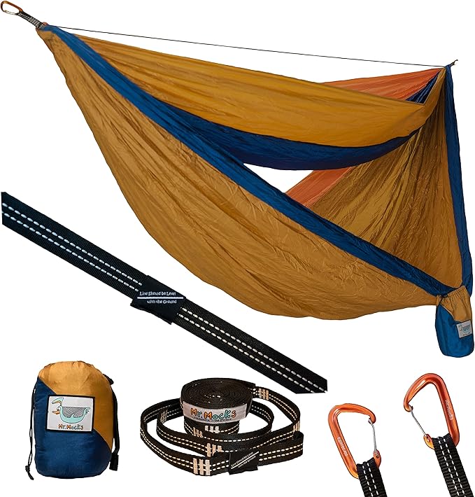 Camping Hammocks | Single Double and Bunk Bed Backpacking Hammock | Featherlite Outdoorsman Survival | hammok hamick hamock | (Wild Turkey, ThirdWheeler)
