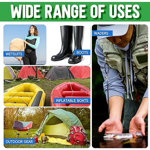 Wader Repair Glue 2.1 oz – Flexible, Waterproof Wader Patch Kit for Fixing Rips, Tears & Holes in Boots, Waders, Wetsuits, PVC Inflatables & Outdoor Gear