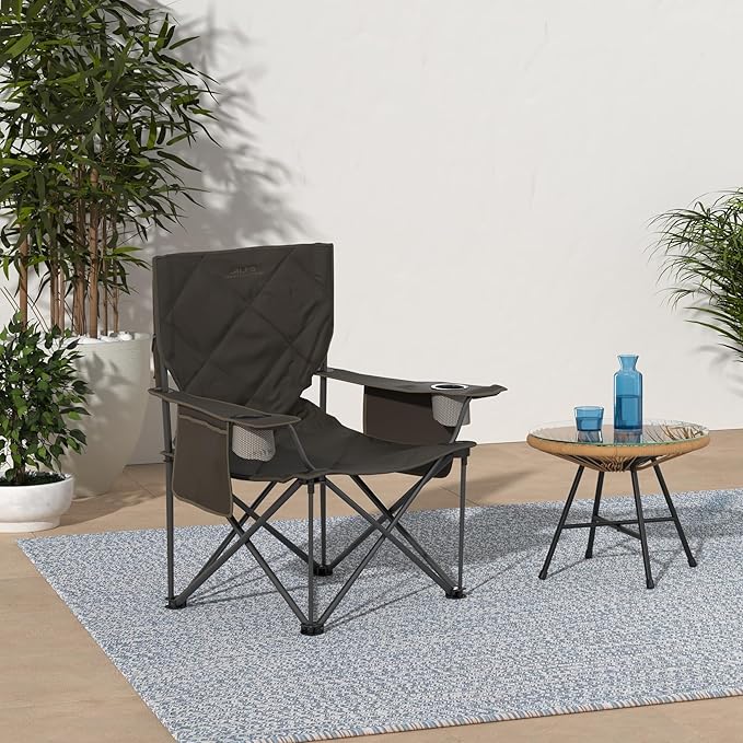 ALPS Mountaineering King Kong Camping Chairs for Adults with Mesh Cup Holders and Pockets, Built Durable and Reliable with Compact Foldable Steel Frame