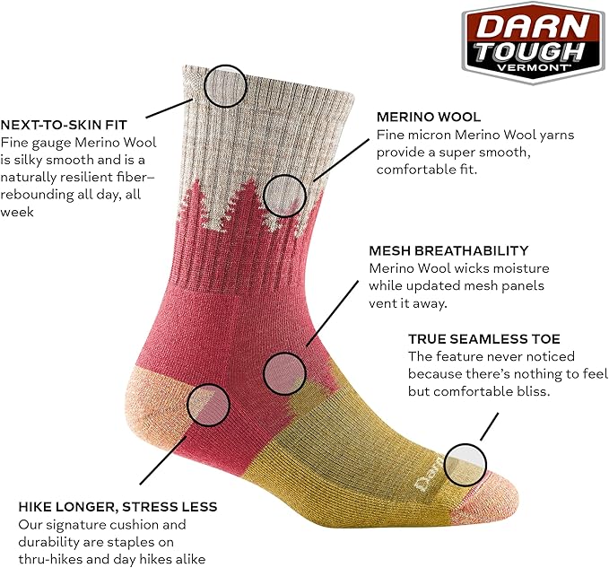 Darn Tough Vermont Women's Treeline Micro Crew Cushion
