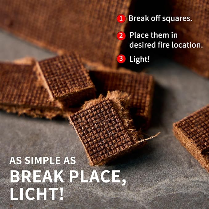 Fire Starter 160 pcs - Fire Starters for Campfire, Outdoor Fire Pit, Wood Stove, Logs Fireplaces, BBQ, Water Resistant & Odorless Firestarter - Camping Essentials