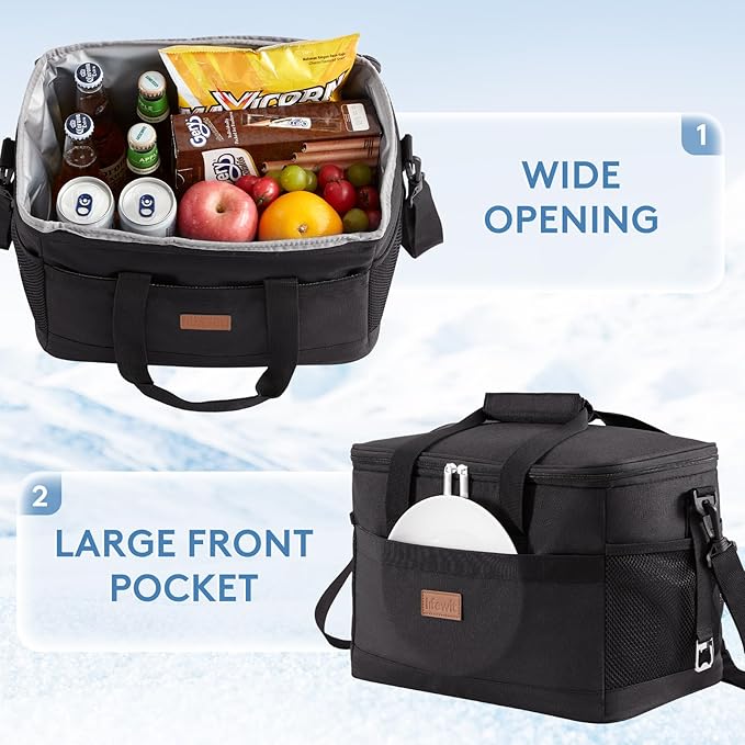 Lifewit Cooler Bag 30/50/60 Cans Collapsible and Insulated Large Lunch Bag Leakproof Soft Cooler Portable Tote for Camping/BBQ/Family Outdoor Activities