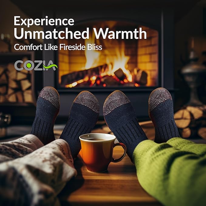 Merino Wool Socks Casual Warm Socks for Winter Cozy Boot Socks for Men & Women